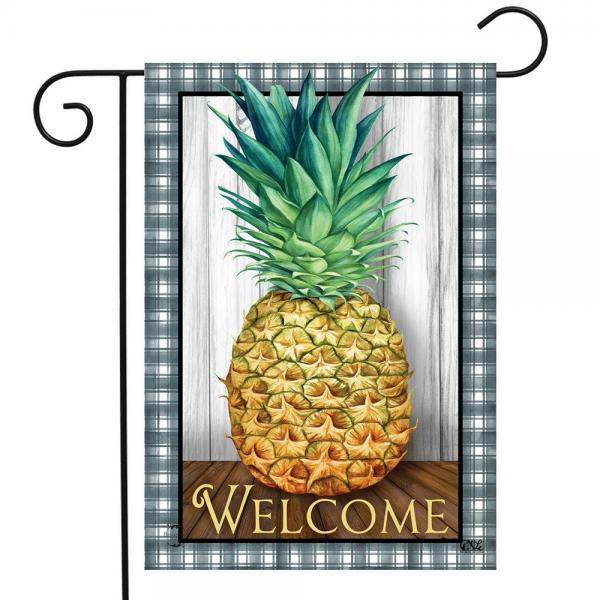 Checkered Pineapple Garden Flag