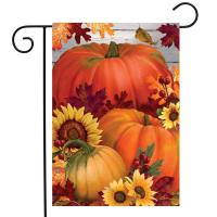 Autumn Pumpkin Trio Garden Flag-BLG01840
