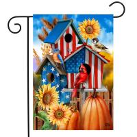 American Fall Birdhouses Garden Flag-BLG01842