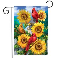 Cardinals and Sunflowers Garden Flag-BLG01958