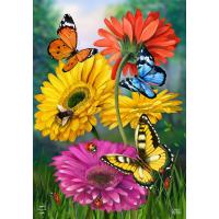 Butterflies and Daisies Garden Flag-BLG02227