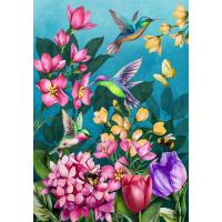 Springtime Hummingbirds Garden Flag-BLG02231