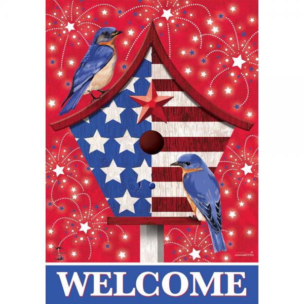 American Bluebirds Garden Flag