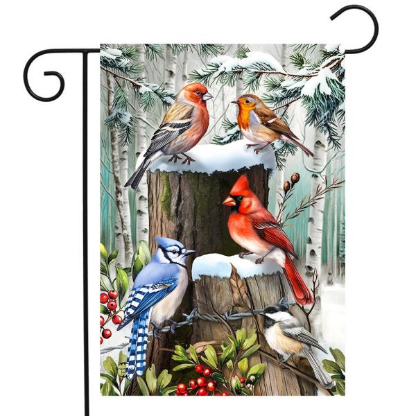 Winter Wonderland Birds Garden Flag