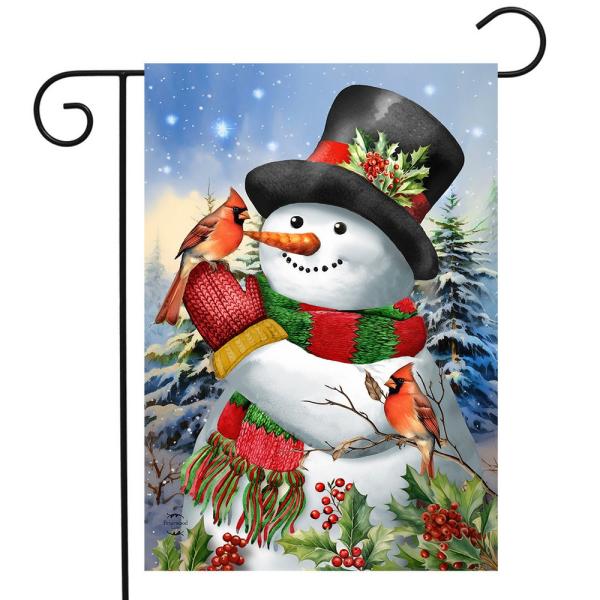 Winter Friends Snowman Garden Flag