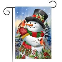 Winter Friends Snowman Garden Flag-BLG02328