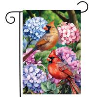 Perched Cardinals Garden Flag-BLG02496