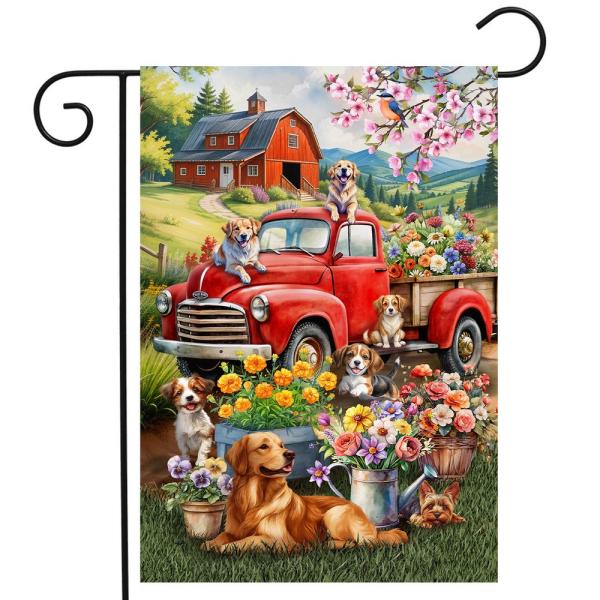 Farm Pups Garden Flag
