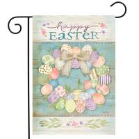 Pastel Easter Wreath Garden Flag-BLG02727
