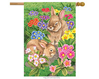Bunny Friends House Flag-BLH00312