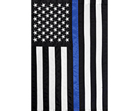 Thin Blue Line Embroidered House Flag-BLH00670