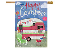 Camping Weather House Flag-BLH00772