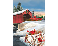Winter Bridge House Flag-BLH00949