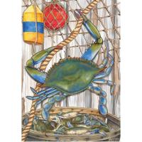 Blue Crab Bushel House Flag-BLH01248