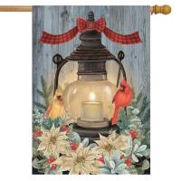 Warm Winter Candle House Flag-BLH01662