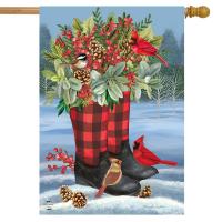 Winter Boots House Flag-BLH01878