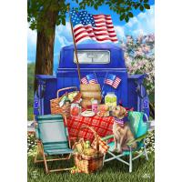 All American Picnic House Flag-BLH02268
