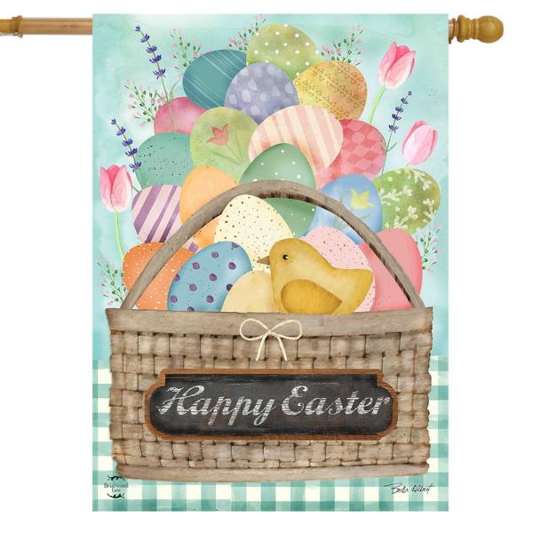Colorful Easter Basket House Flag