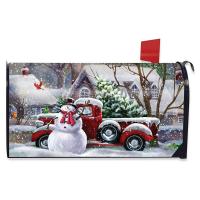 Snowfall Snowman Mailbox Cover-BLM01865