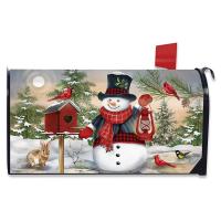 Snowman And Friends Mailbox Cover-BLM01867