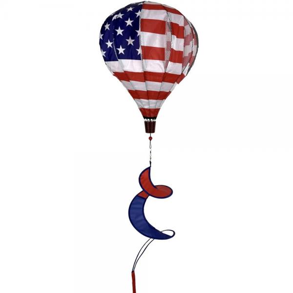 Deluxe American Flag Hot Air Balloon Wind Twister