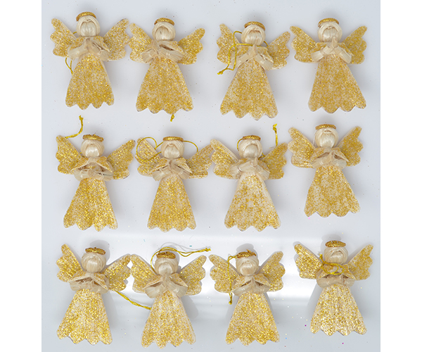 2 inch Argel Angel with Gold Dust Ornament