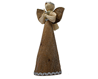 8 inch CO-CO Bark Angel Figurine-ANGEL01458