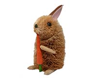 10 inch Brushart Rabbit with Carrot-BRUSH0173L