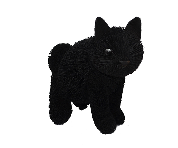 11 inch Brushart Black Cat Sitting