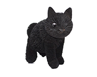 8 inch Brushart Black Cat Sitting-BRUSH01885