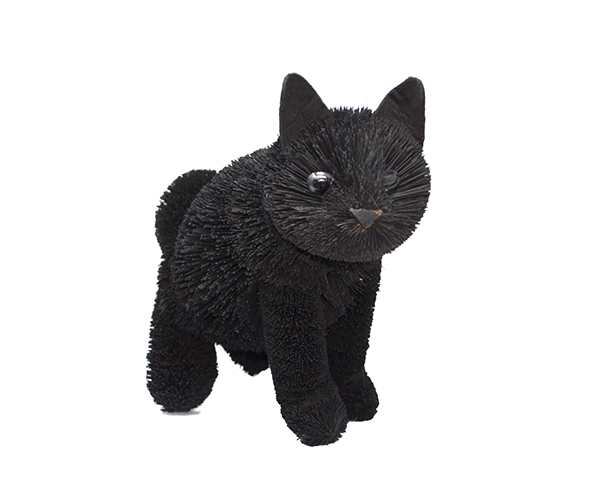 9 inch Brushart Black Cat Sitting