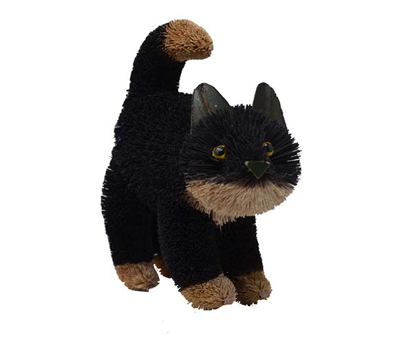 6.5 inch Brushart Black Cat Standing