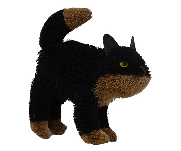 10 inch Brushart Black Cat Standing