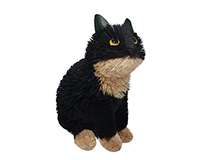 8 inch Brushart Black Cat Sitting-BRUSH0190
