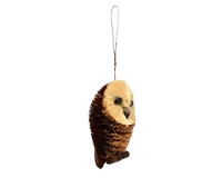 Owl Spotted with Branch Brushart Ornament-BRUSHOR155