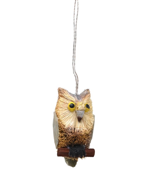 Long Eared Grey Owl Brushart Ornament