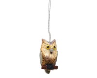 Long Eared Grey Owl Brushart Ornament-BRUSHOR15G
