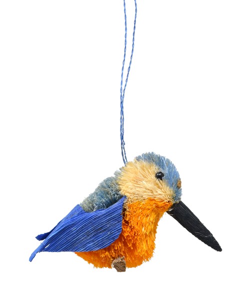 Kingfisher Brushart Ornament