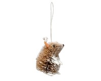 Sitting Frosted Mouse Brushart Ornament-BRUSHOR35F
