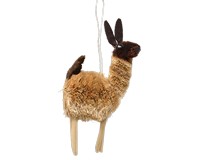 Llama Brushart Ornament-BRUSHOR49