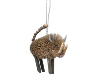 Javelina Wild Boar Brushart Ornament-BRUSHOR54
