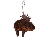 Moose Brushart Ornament-BRUSHOR72