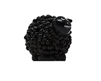 Black Lamb Marble Figurine-MARBLE0214B