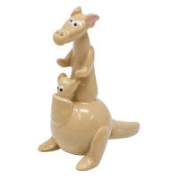 Kangaroo with Joey Marble Figurine-MARBLE0256
