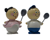 Set of 2 Tennis Player Marble Figurines-MARBLE0326