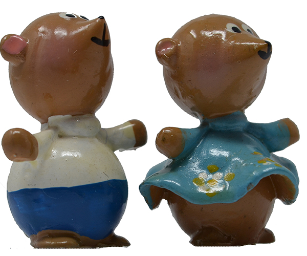 Bear Couple Marble Figurines Set