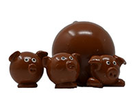 Mama Pig with Piglets Marble Figurines Set-MARBLE0507