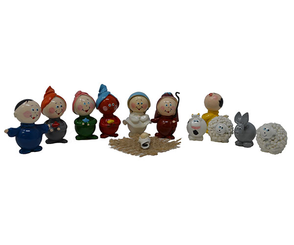 12 Piece Nativity Marble Figurines Set