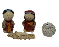 4 Piece Indian Nativity Marble Figurines Set-MARBLE0614