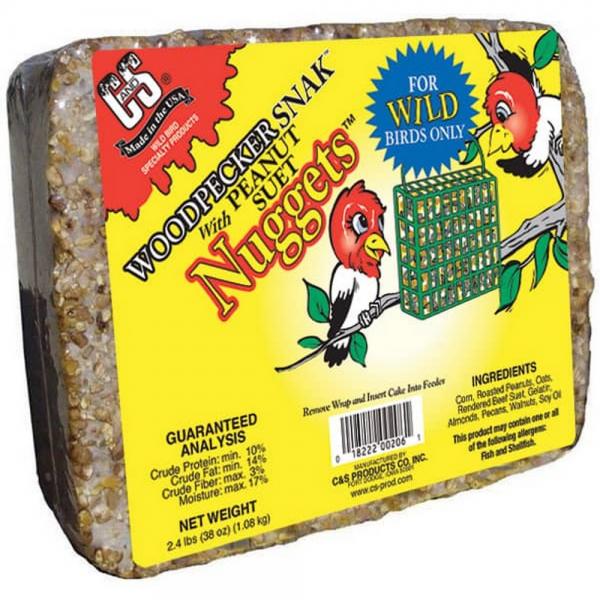 Woodpecker Snak with Suet Nuggets 2.4 lbs Plus Freight